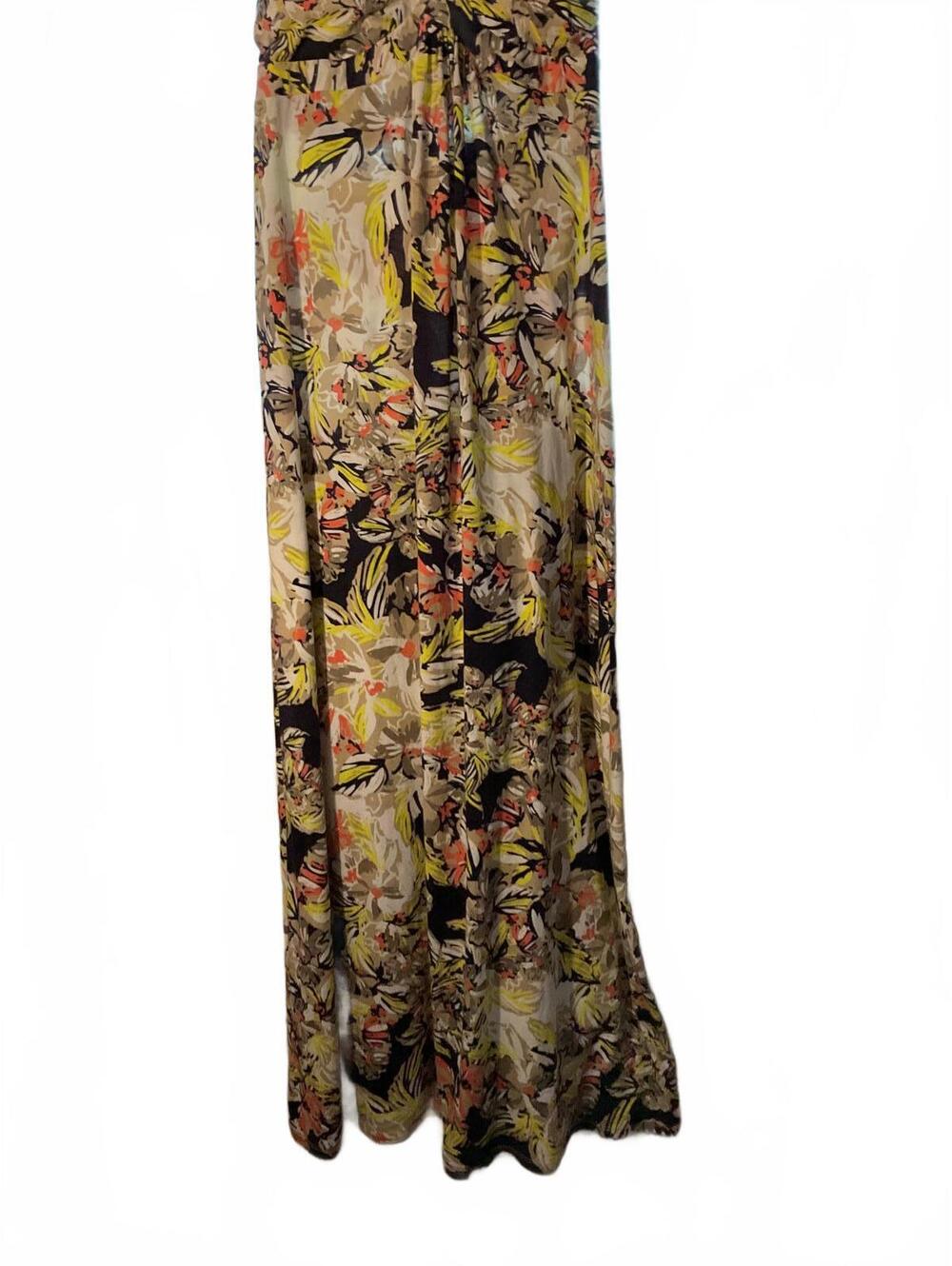 Love Fire Halter Floral Tropical Vacation Summer Maxi Dress Size Large - Picture 4 of 10